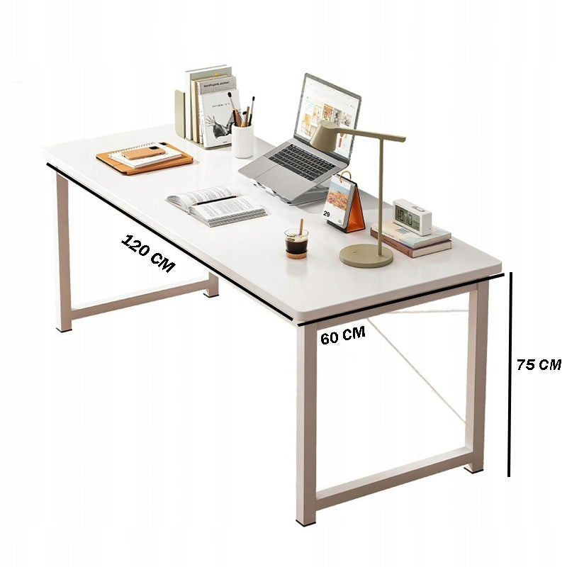 Birou 120 cm alb – modern, pentru elevi, studenți și home office