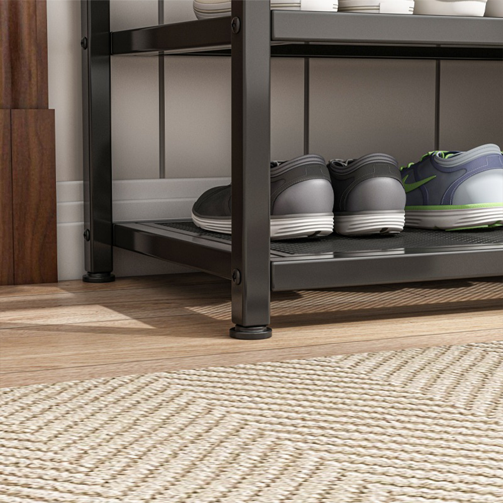 Raft scară 147 cm industrial – MDF + cadru metalic, 4 rafturi, living/birou
