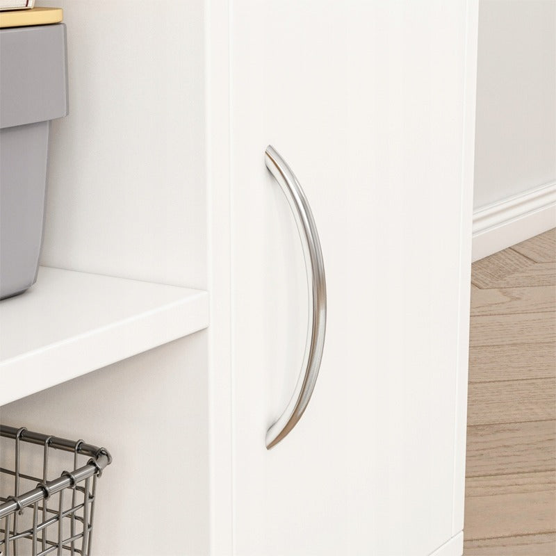Raft birou 50 cm alb – suport imprimantă, MDF, design modern compact