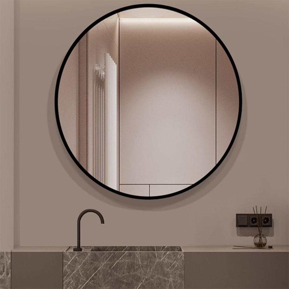 Oglindă mare rotundă 80 cm – stil scandinav/minimalist, pentru interior