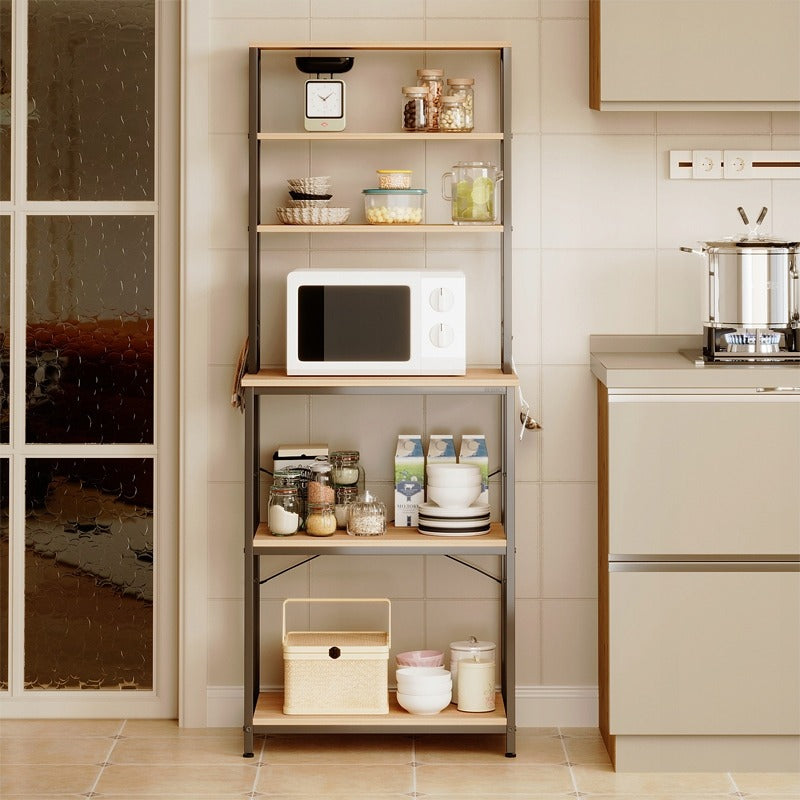 Etajera de Bucatarie si Living Stil Industrial cu 6 Rafturi, Stejar Sonoma, 60x40x166 cm