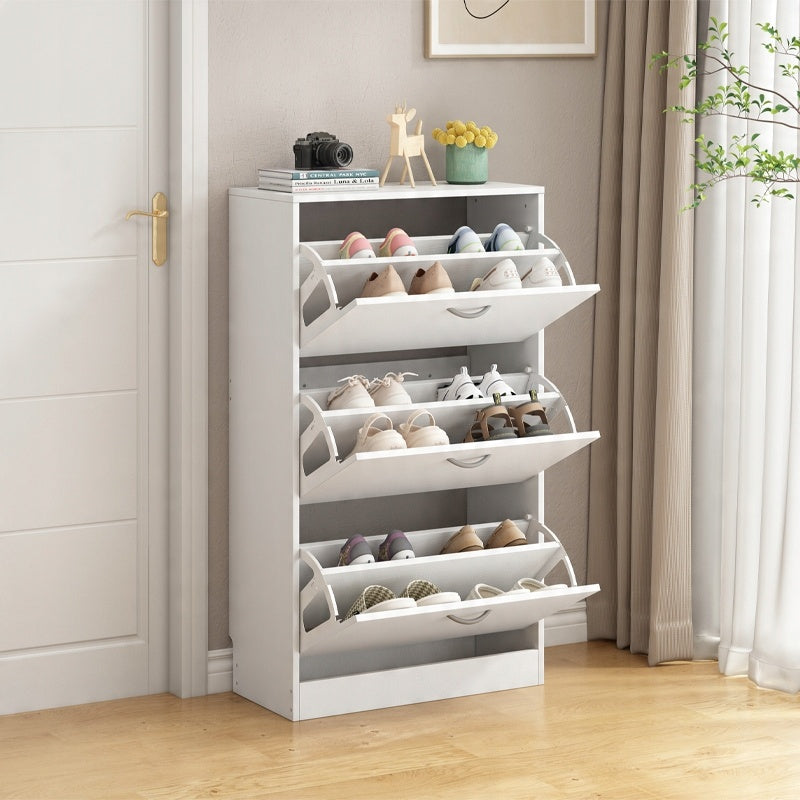 Dulap încălțăminte 110 cm – alb, 3 uși, design modern