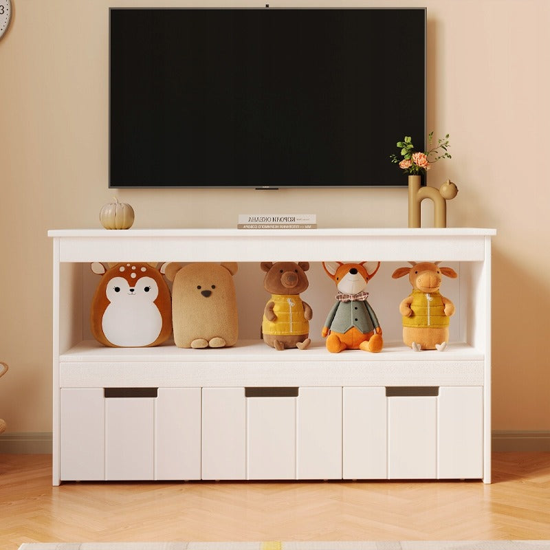 Raft Organizator pentru Jucarii si Carti Copii, Maro Rustic din MDF, 100 cm