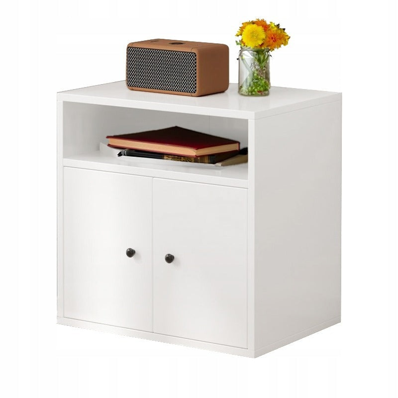 Raft de Podea independent din MDF, Alb, 60x34x56 cm, Stil Scandinav Loft