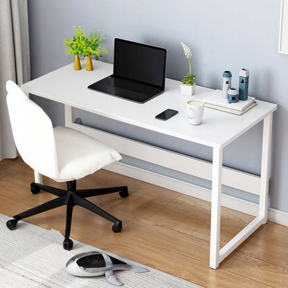Birou alb 80x37 cm – compact, MDF, pentru spații mici