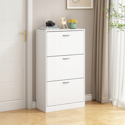 Dulap încălțăminte 110 cm – alb, 3 uși, design modern