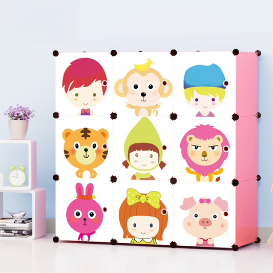 Dulap copii pliabil 110x110 cm – depozitare haine și jucării
