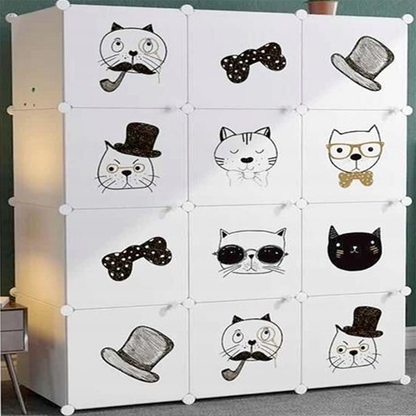 Dulap copii pliabil 147x111x37 cm – organizator haine și jucării