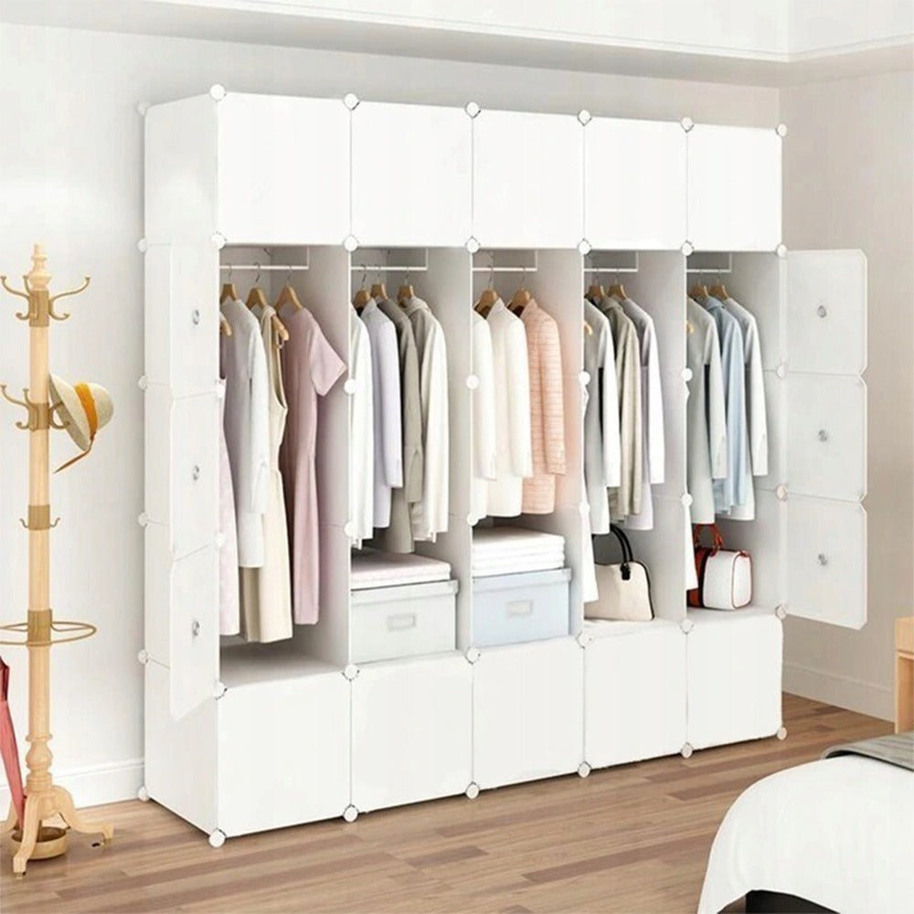 Dulap modular 183 cm – 25 uși, organizator haine, depozitare mare