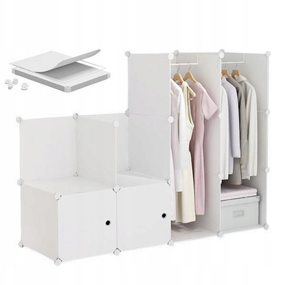 Dulap modular 147x147 cm – depozitare haine, ușor de montat