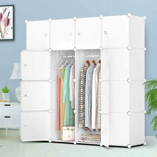 Dulap modular 147x147 cm – depozitare haine, ușor de montat