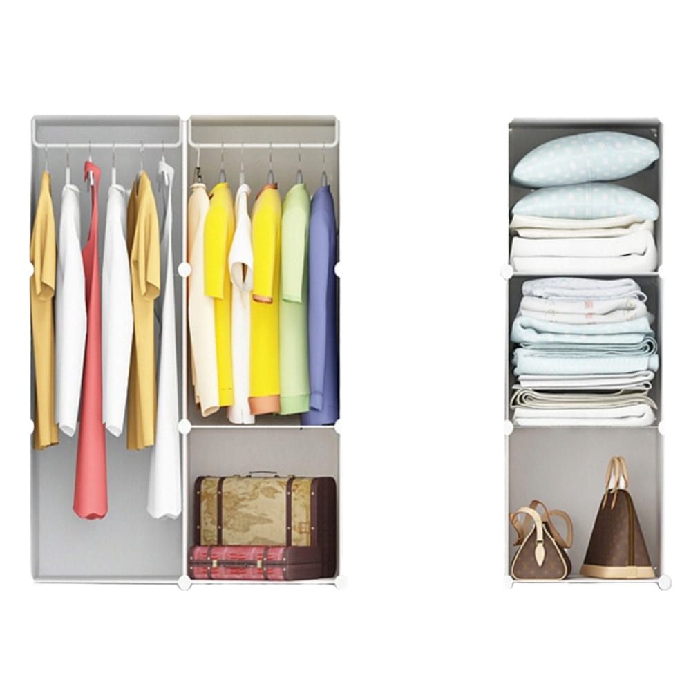 Dulap modular 12 cuburi – 110x147 cm, organizator haine, plastic durabil