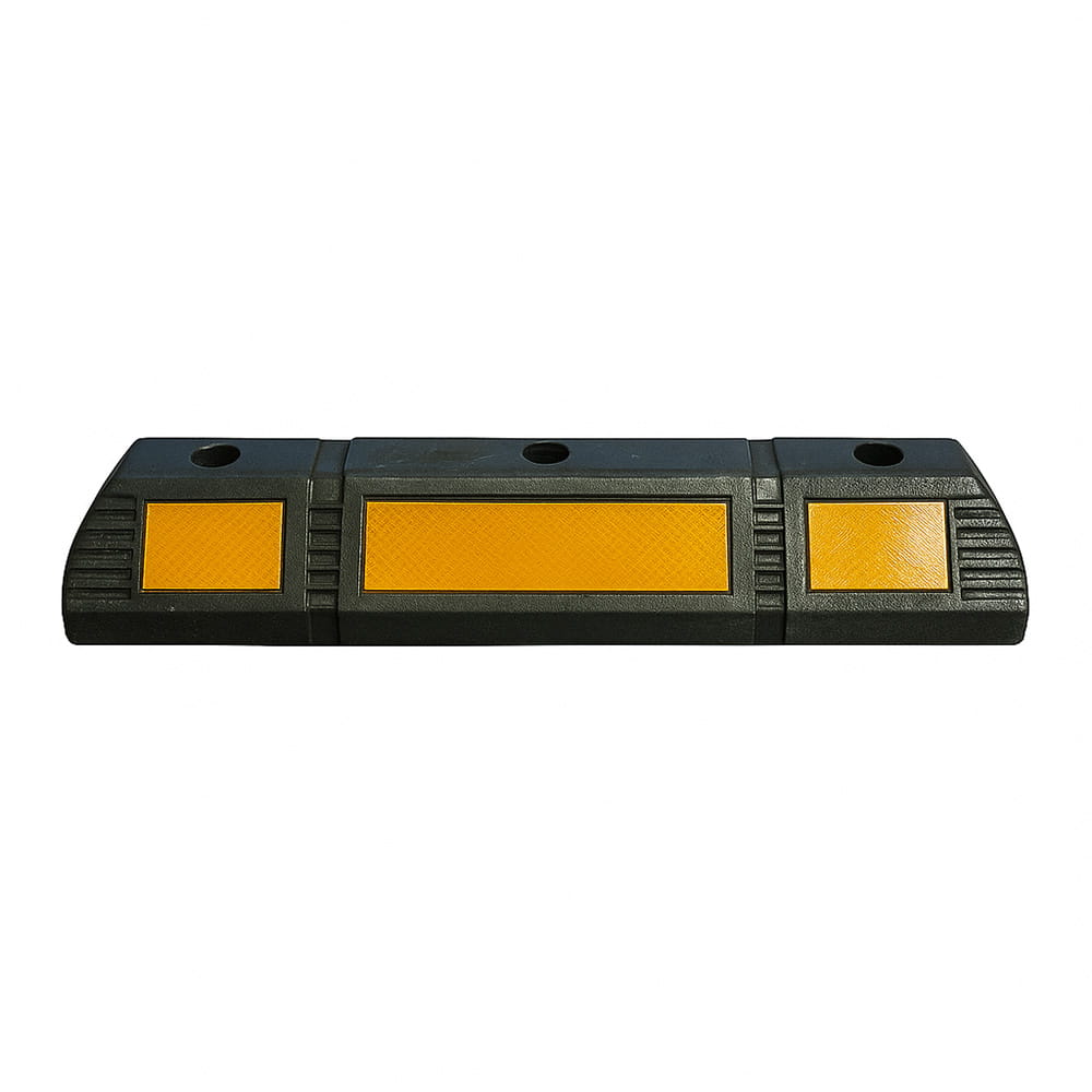 Limitator parcare 59 cm – opritor roată auto cu bandă reflectorizantă