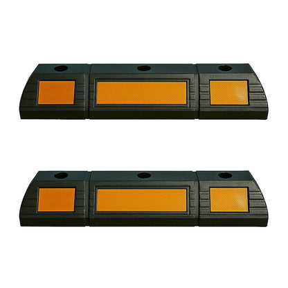 Limitator parcare 59 cm – set 2 buc, opritor roată cu bandă reflectorizantă