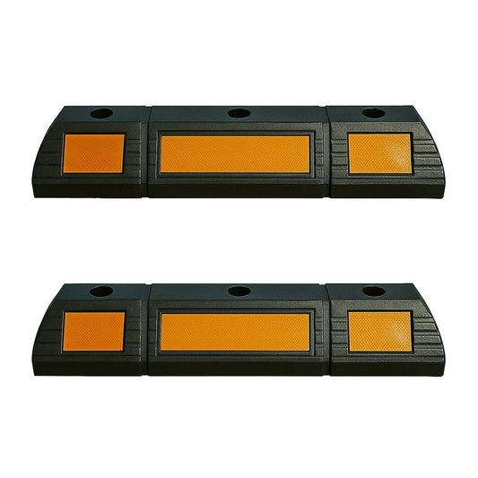 Limitator parcare 59 cm – set 2 buc, opritor roată cu bandă reflectorizantă
