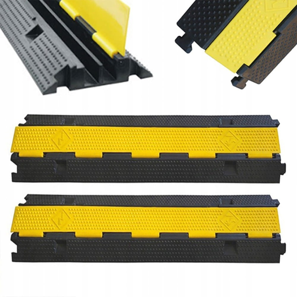 Protecție cabluri 100 cm – 2 canale, 7 tone, rampă trafic intens
