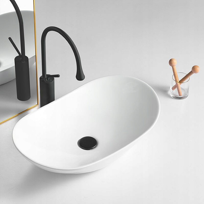 Lavoar ceramic 60 cm – Rebiko, alb, design modern