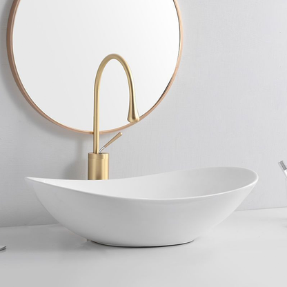 Lavoar ceramic 60 cm – Rebiko, alb, design modern