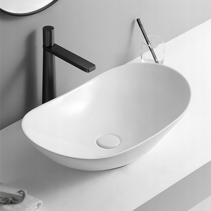 Lavoar ceramic 60 cm – Rebiko, alb, design modern