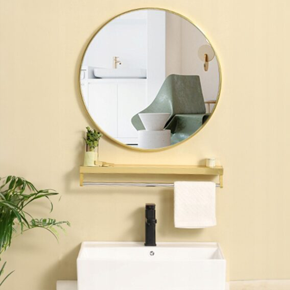Oglindă 60 cm aurie – rotundă, design elegant pentru interior