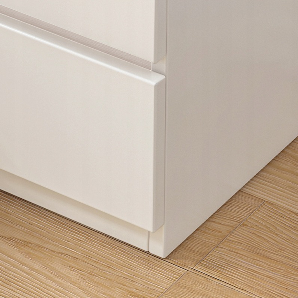 Noptieră modernă 41 cm – alb, cu sertare, design minimalist