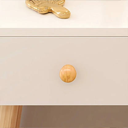 Masă toaletă albă cu oglindă 70 cm – stil scandinav, cu sertar, MDF, pentru machiaj