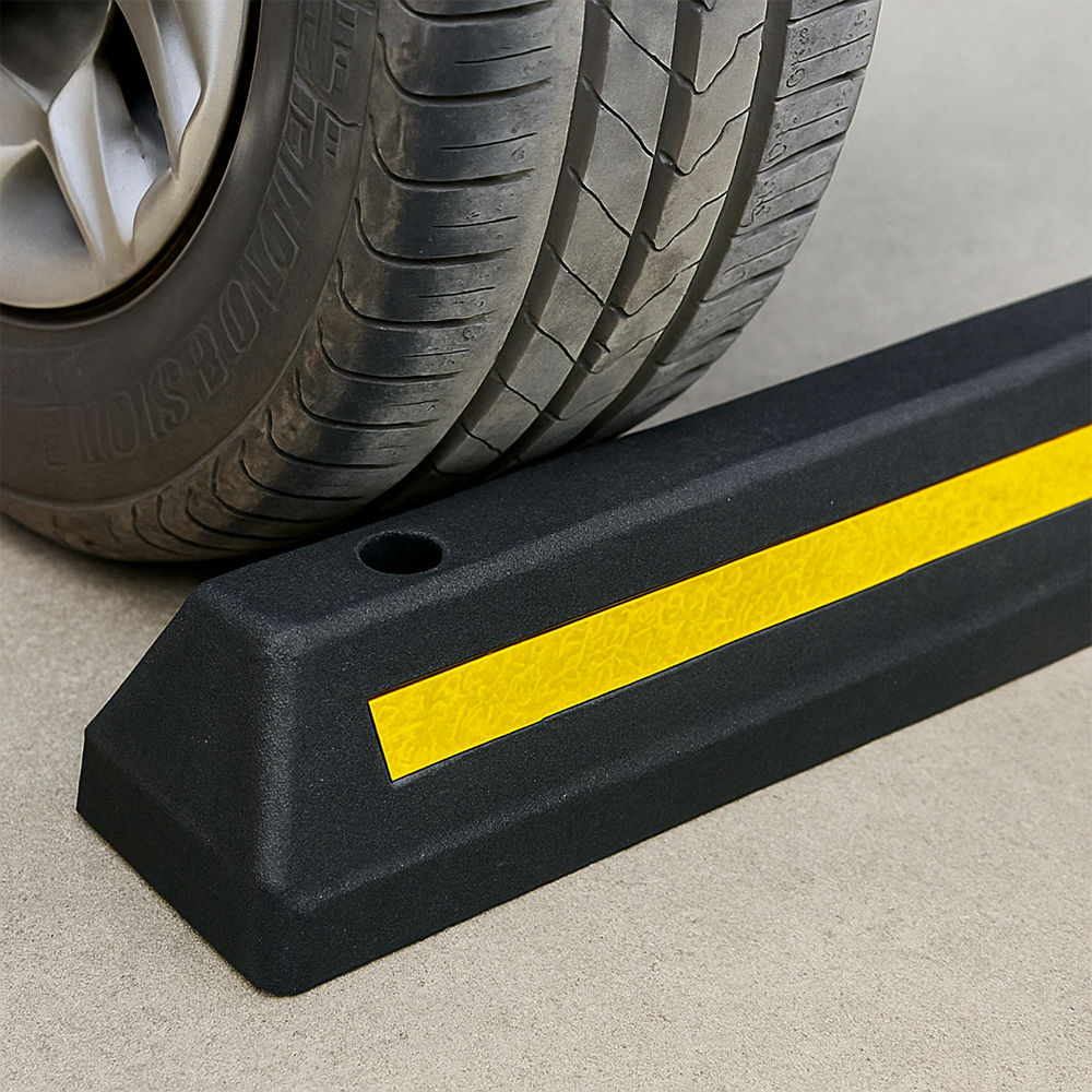 Limitator parcare 54 cm – cauciuc, bandă reflectorizantă, 2 buc