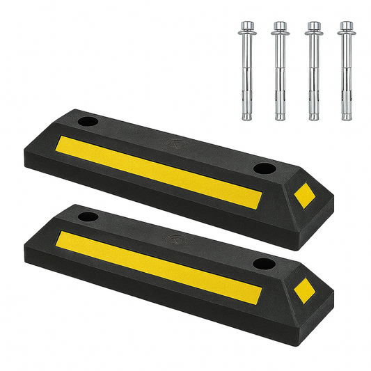 Limitator parcare 54 cm – cauciuc, bandă reflectorizantă, 2 buc