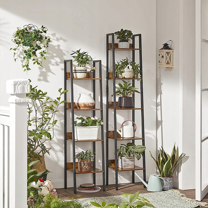 Bibliotecă loft 170 cm – raft vertical îngust, stil industrial modern