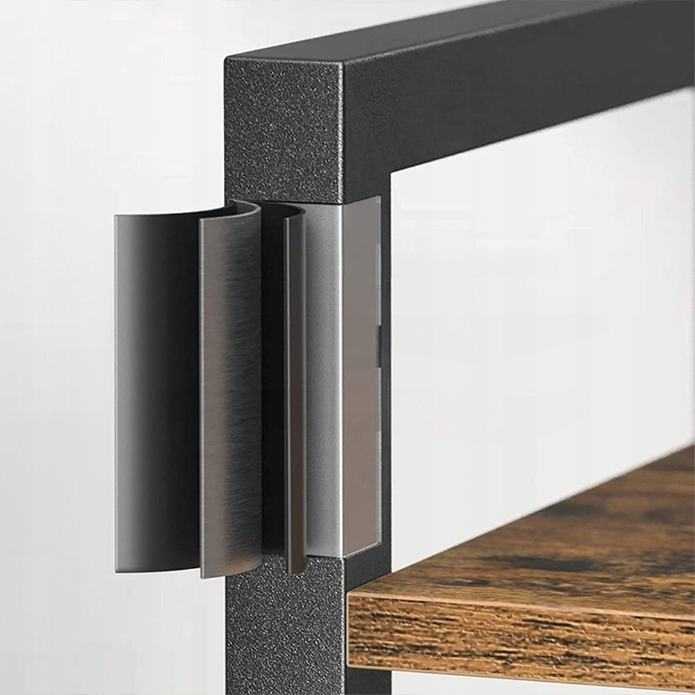 Bibliotecă verticală 187 cm – MDF + metal, stil industrial, 40 cm lățime