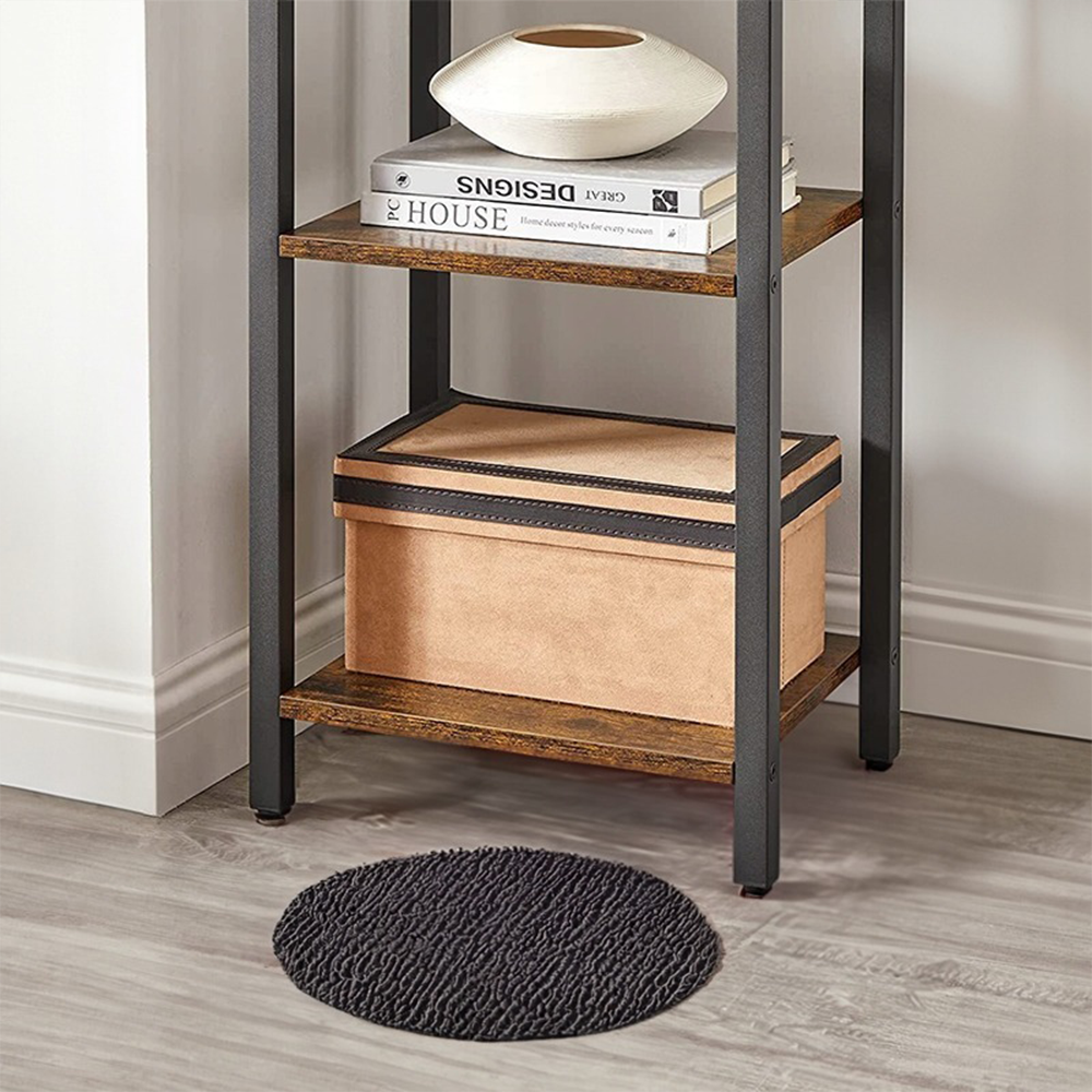 Bibliotecă verticală 187 cm – MDF + metal, stil industrial, 40 cm lățime