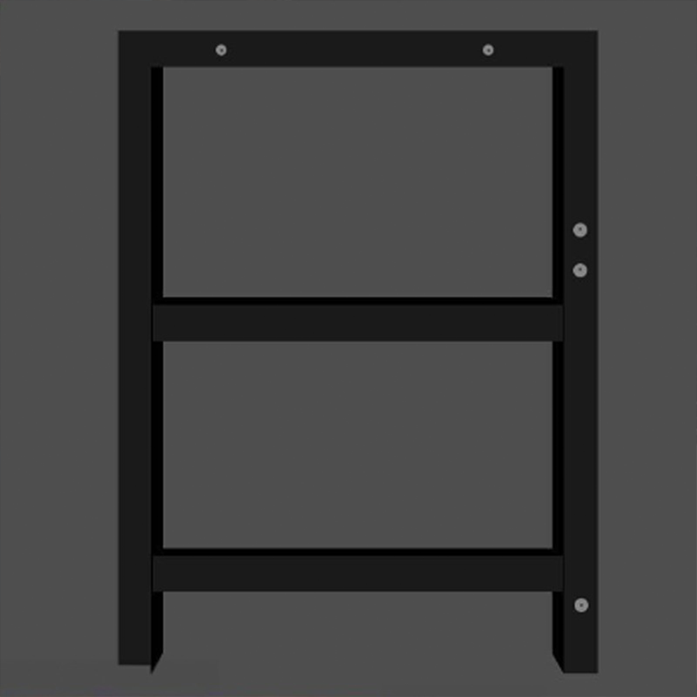 Birou gamer 120x60 cm – negru, MDF + metal, stil loft