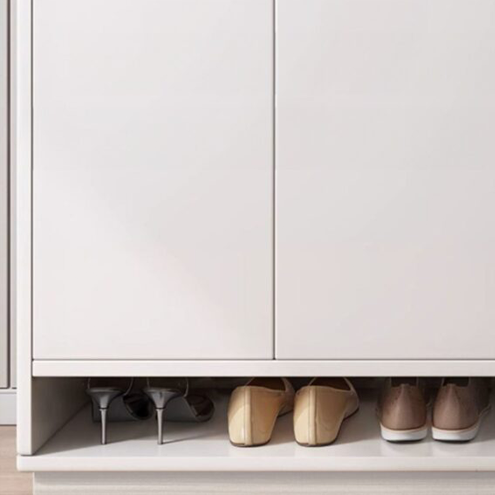 Dulap pantofi compact – 60 cm, alb, pentru holuri înguste
