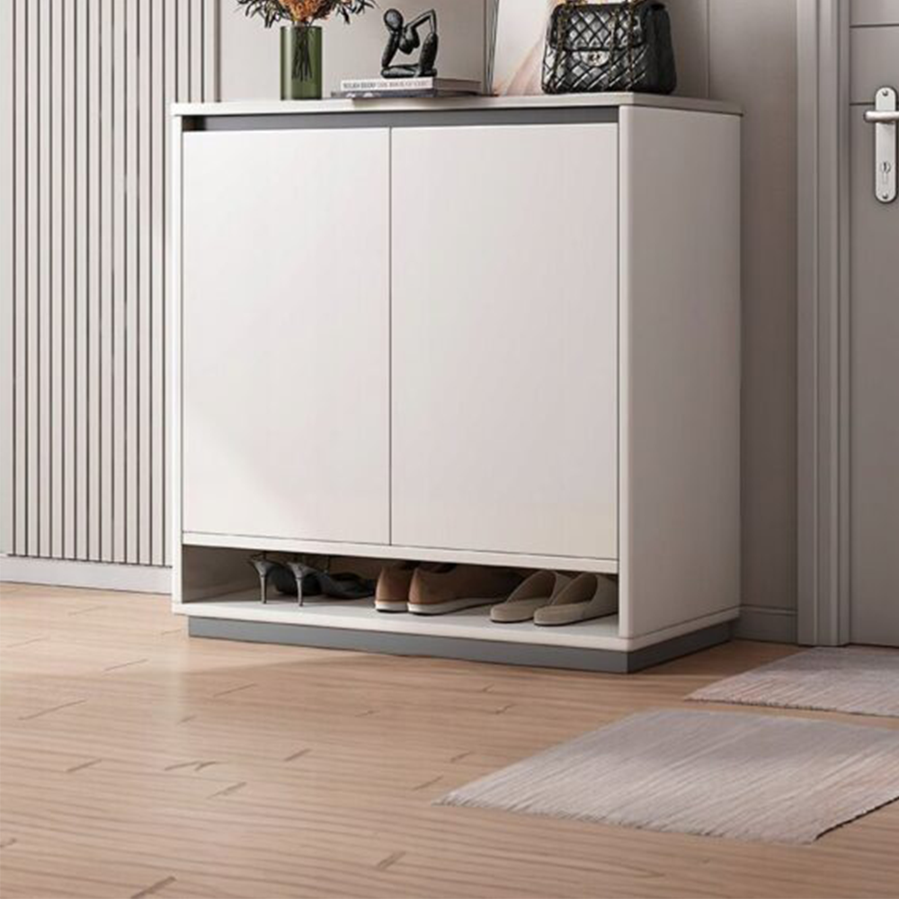 Dulap pantofi compact – 60 cm, alb, pentru holuri înguste