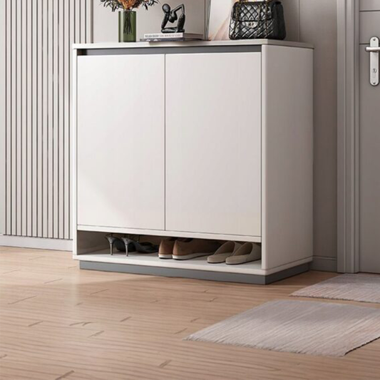 Dulap pantofi compact – 60 cm, alb, pentru holuri înguste
