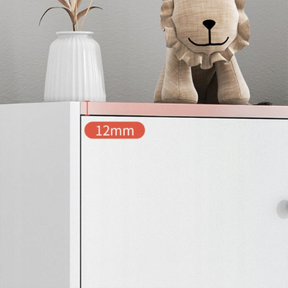 Dulap alb 127 cm – 5 polițe, MDF, pentru living/dormitor/hol