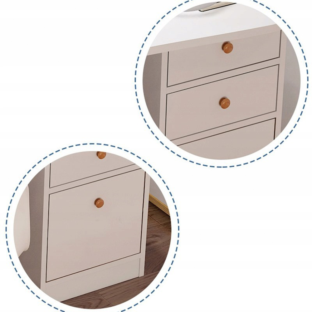 Birou alb 100 cm cu depozitare – sertare + rafturi, MDF, design modern