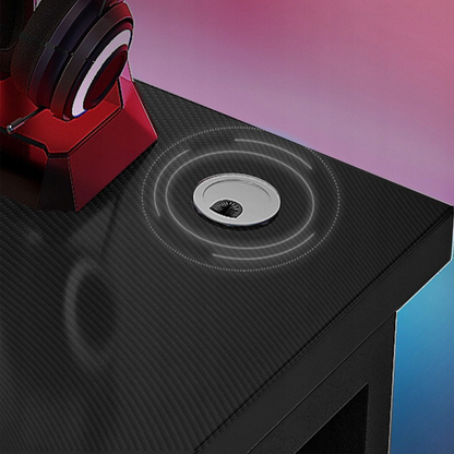 Birou gamer 120x60 cm – efect carbon, stabil, pentru setup complet