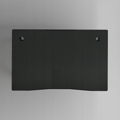 Birou gamer 100x50 cm – negru carbon, MDF + oțel, compact