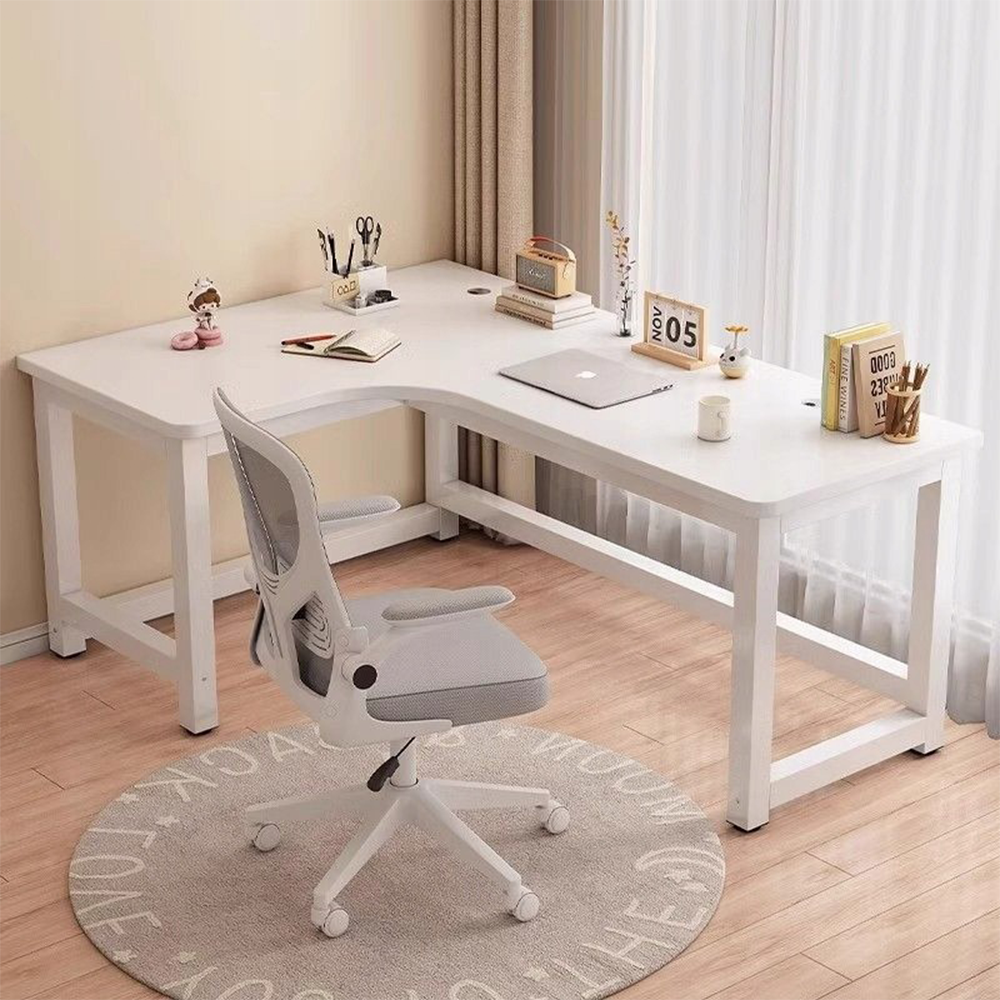 Birou de colț 120 cm – stil industrial, MDF + metal, pentru gaming