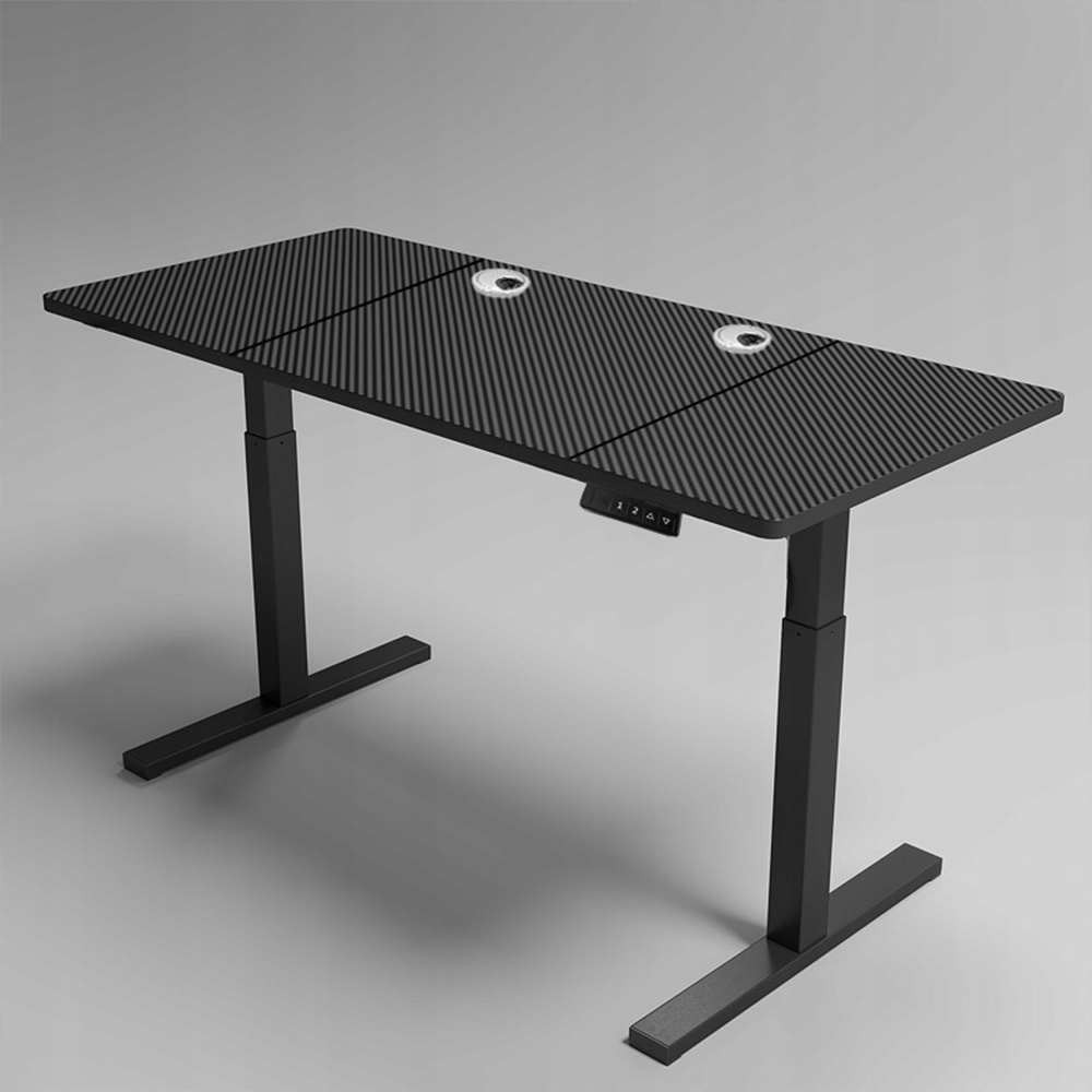 Birou electric 120x60 cm – reglabil pe înălțime, pentru lucru și gaming