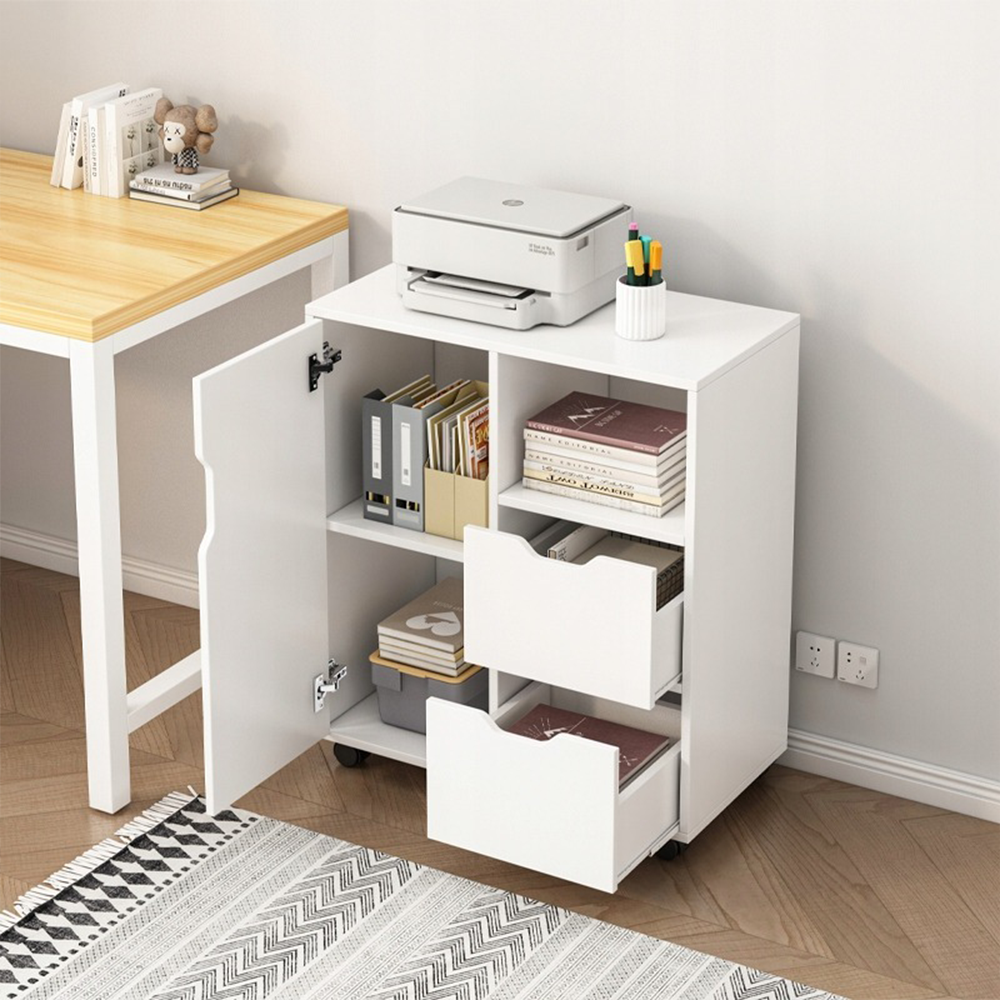 Masă bar cu roți și rafturi 120 cm – stil loft, MDF + metal, multifuncțională