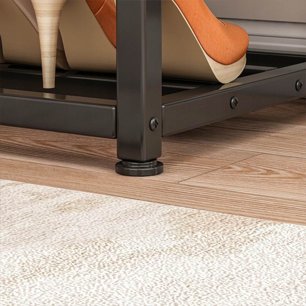 Bancă pentru pantofi 62 cm – șezut MDF lemn, cadru metalic, stil industrial
