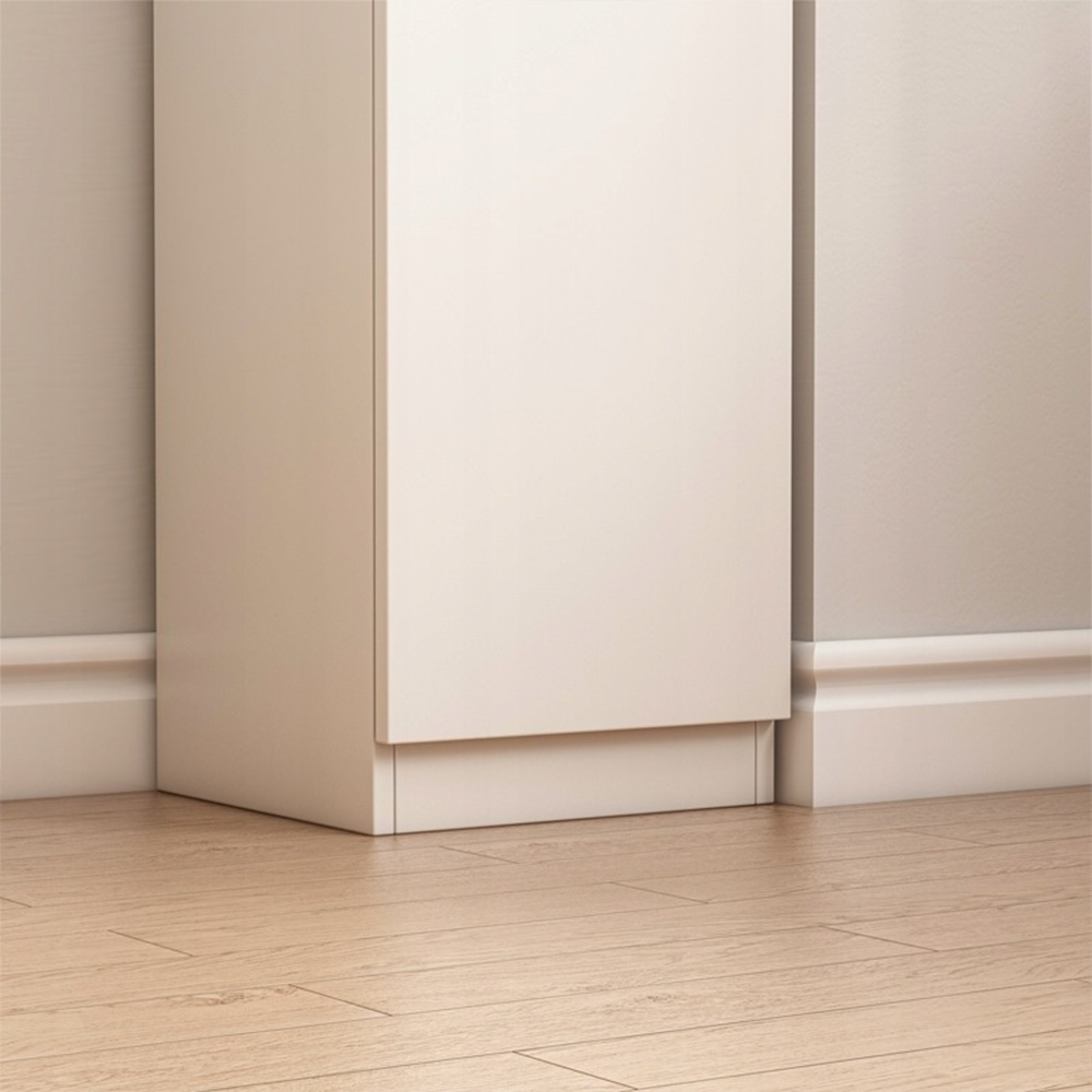 Bibliotecă/dulap alb 180 cm – rafturi verticale, MDF, pentru baie, hol sau birou