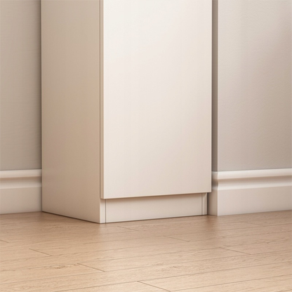 Bibliotecă/dulap alb 180 cm – rafturi verticale, MDF, pentru baie, hol sau birou