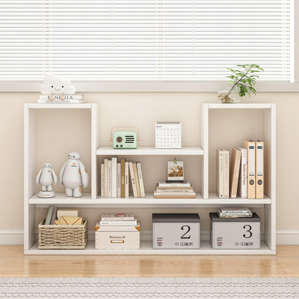Raft decorativ perete 100 cm – alb, MDF, pentru cărți și decorațiuni