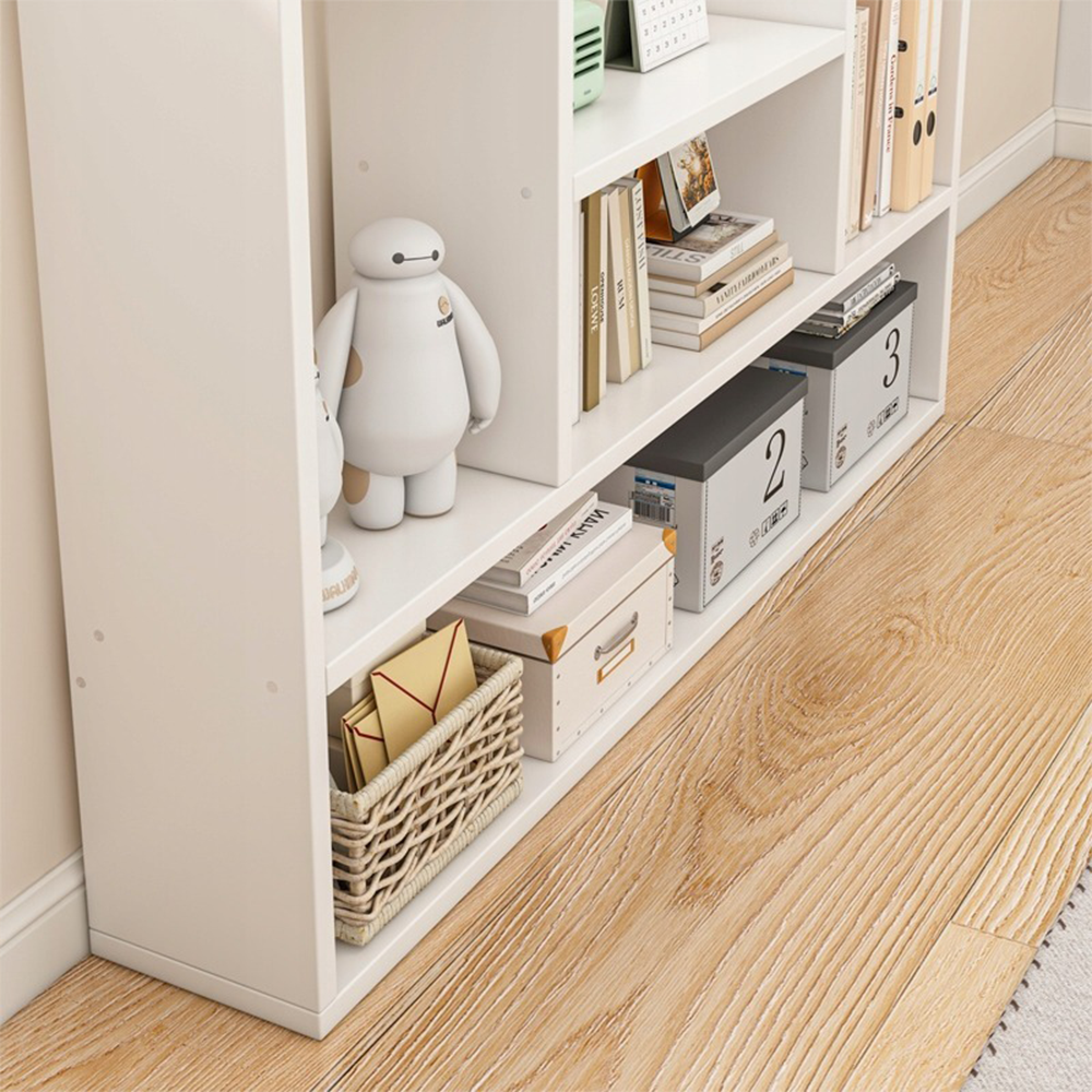 Raft decorativ perete 100 cm – alb, MDF, pentru cărți și decorațiuni