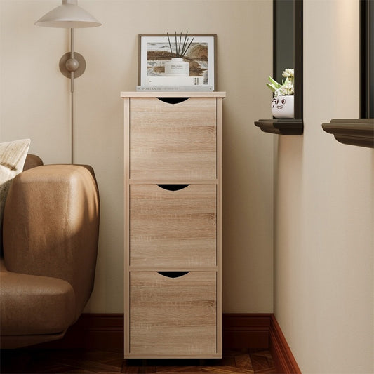 Comoda Turn Ingusta cu Sertare, Dulapior Baie si Hol Stejar Rustic, 30x30x80 cm