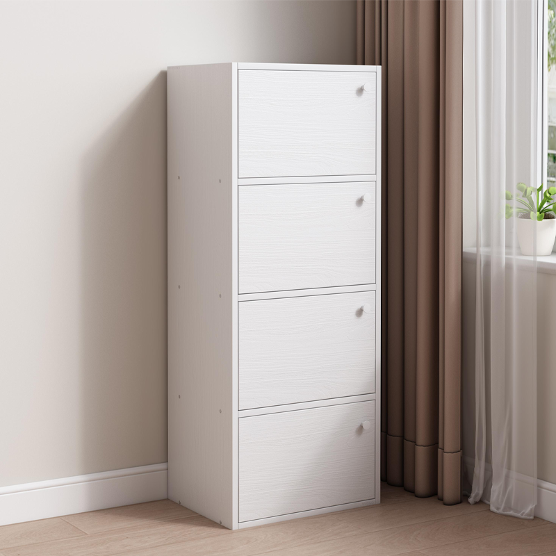 Dulap alb 102 cm – lemn, stil scandinav, pentru living/dormitor