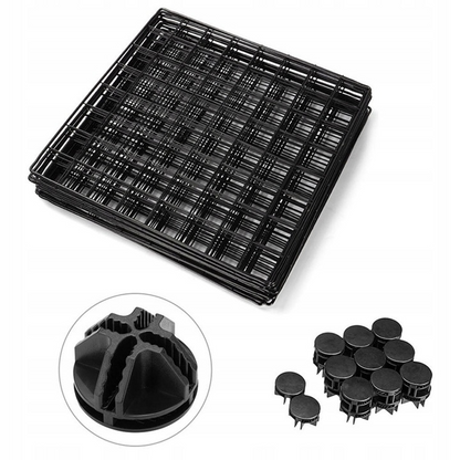Tarc Metalic Modular pentru Catelusi si Pisici 108x108 cm, Gard din 12 Panouri, Negru